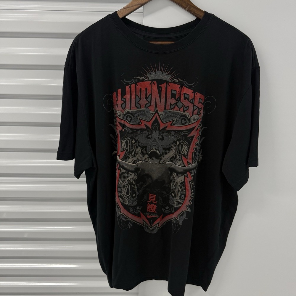 Nike LeBron Witness T Shirt Mens 3XL Black Red Graphic Dri Fit Tee